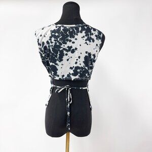 VINTAGE 90S SANTA BARBRA CLOTHING CO. TANK TOP WITH CUTOUT BACK AND BOW TIE